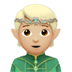 🧝🏼 elf: medium-light skin tone display on Apple